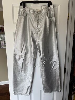 Universal Thread Metallic Silver Chino Pants